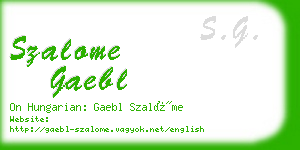 szalome gaebl business card